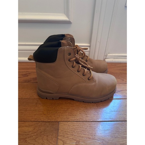 Men's Wonder Nation Work Boots Ankle High Lace Up Padded Collar Boys Size 6 - Picture 1 of 8